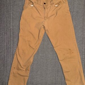 Tan Carhartt relaxed fit jeans 34x32